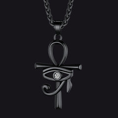 Ägyptisches Ankh-Kreuz Halskette Anhänger Auge Horus