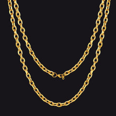 Klassische Rolo-Gliederkette, 18–30 Zoll Kette für Männer