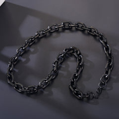 Conjunto de colar e pulseira com corrente de elos rolo de 9 mm