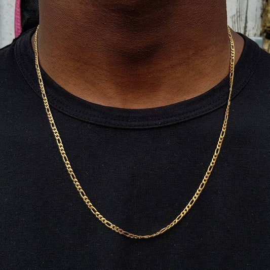 Figaro-Gliederkette, kubanische Halskette für Männer und Frauen, 4/6/9/13 mm Breite