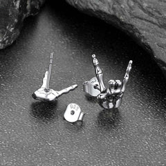Brincos de esqueleto Rock Hand para homens