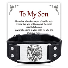Saint Michael Lederarmband Geschenkarmband