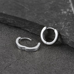 Brincos Huggie Hoop Clássicos de Prata Esterlina para Homens e Mulheres