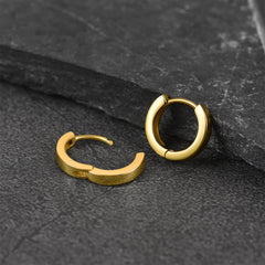 Brincos Huggie Hoop Clássicos de Prata Esterlina para Homens e Mulheres