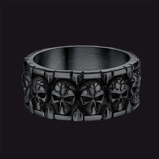 Skull Evil Teeth Stainless Steel Ring Men