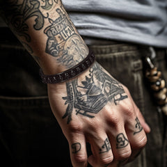 Totenkopf Manschette Gothic Punk Armreifen Armband