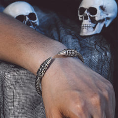 Gothic Punk Totenkopf Offener Armreif