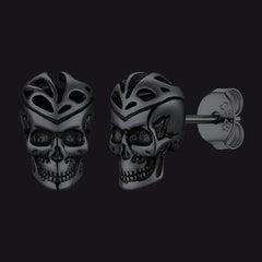Gothic Keltischer Knoten Totenkopf Ohrstecker für Männer