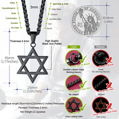 Colar Judaico Magen Estrela de Davi Masculino Feminino