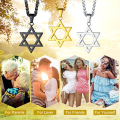 Colar Judaico Magen Estrela de Davi Masculino Feminino
