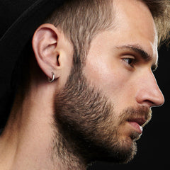 Classic Sterling Silver Huggie Hoop Earrings for Men Women
