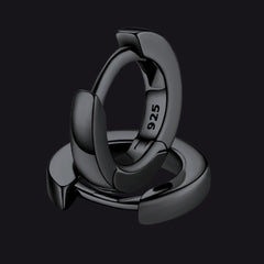 Classic Sterling Silver Huggie Hoop Earrings for Men Women