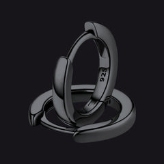Classic Sterling Silver Huggie Hoop Earrings for Men Women