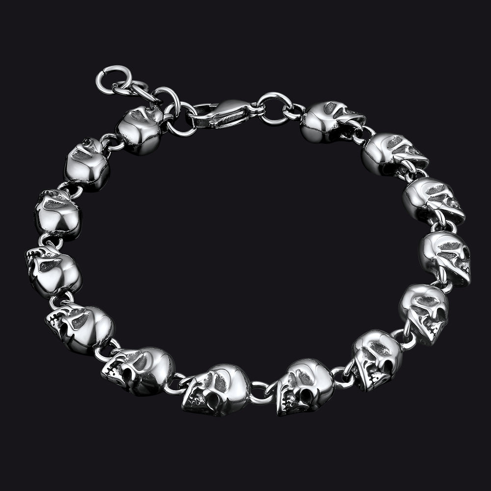 Gothic Gliederkette Totenkopf Armband