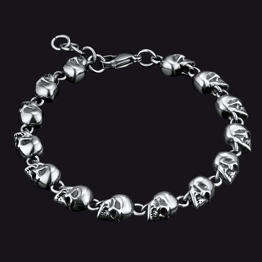 Gothic Gliederkette Totenkopf Armband