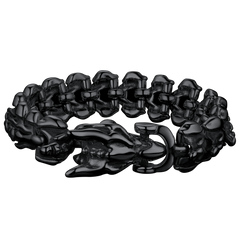 Pulseira Punk de Aço Inoxidável com Cabeça de Dragão Viking