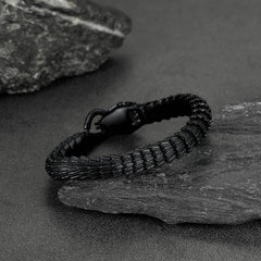 Pulseira Viking Snake Jrmungandr de Aço Inoxidável