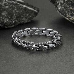 Pulseira Chunky Dragon Chain em Aço Inoxidável