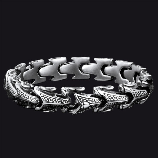 Pulseira Chunky Dragon Chain em Aço Inoxidável