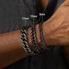 Pulseira Chunky Miami Cuban Link em aço inoxidável