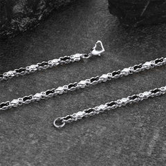 Bikerkette aus Edelstahl mit Kreuz für Herren