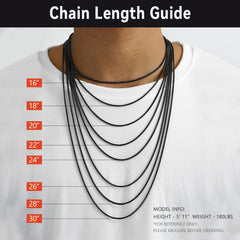 Thin Snake Chain Necklace for Men Women 2mm Width