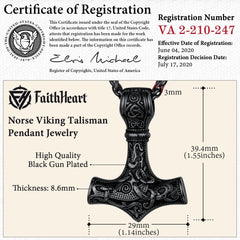 Nórdico Viking Thors Martelo Colar Mjolnir Pingente Masculino