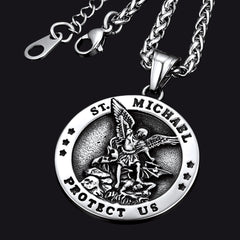 Erzengel St. Michael Anhänger Halskette Herren