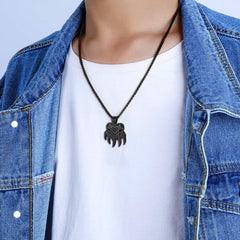 Colar Viking com Pata de Urso e Nó Celta Masculino