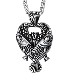 Colar Viking Odins Ravens Pingente Huginn Muninn