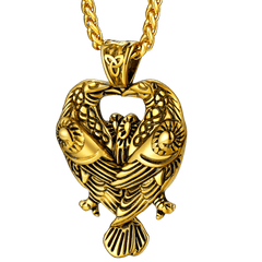 Colar Viking Odins Ravens Pingente Huginn Muninn