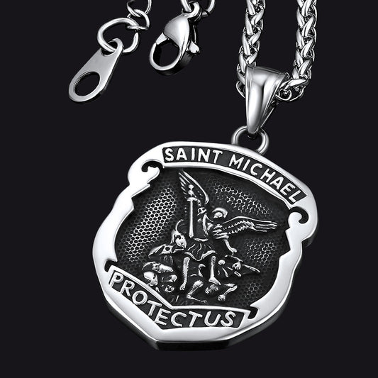 Katholische Saint Michael Anhänger Halskette Männer