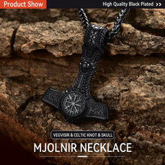Wikinger Thors Hammer Mjolnir Halskette Anhänger Schmuck Geschenk Männer