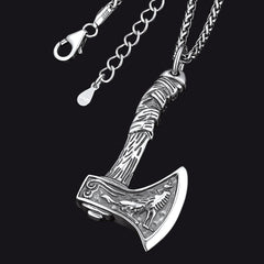 Nordische Wikinger-Kampfaxe-Halskette, Amulett, Schmuck für Männer