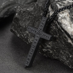 Kreuz Halskette Wikinger Rune Amulett Anhänger Männer Frauen