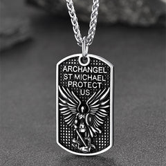 Katholische Erzengel-Heilige-Michael-Halskette für Männer