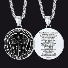 Ovale Erzengel-Heiliger-Michael-Halskettenmedaille