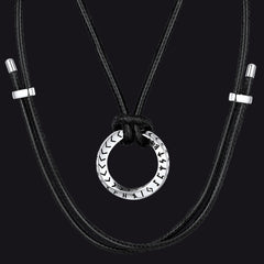 Viking Mobius Circle Lederhalskette Verstellbare Lederkette Herren