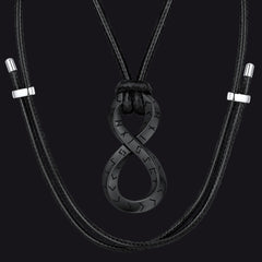 Viking Mobius Infinity Halskette Verstellbare Lederkette Herren