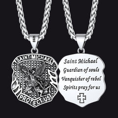 Katholische Saint Michael Anhänger Halskette Männer