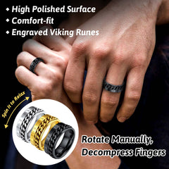 Anel Viking Spinner Masculino Feminino