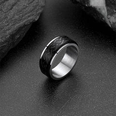 Keltischer Knoten Spinner Ring Drehbarer Ring Herren