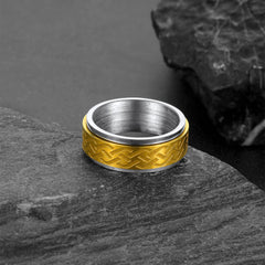 Keltischer Knoten Spinner Ring Drehbarer Ring Herren