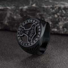 Viking Thors Martelo Anel Runas Homens