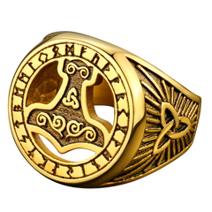 Viking Thors Martelo Anel Runas Homens