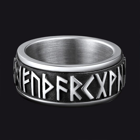 Anel de Runa Viking Nórdica Masculino
