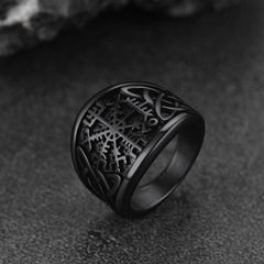 Viking Compass Ring Celtic Knot Men