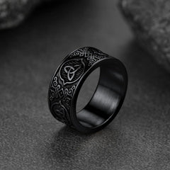 Anel de nó celta vintage masculino