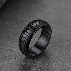 Norse Viking Runes Ring Stainless Steel Ring Men