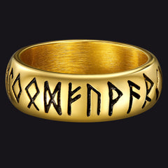 Norse Viking Runes Ring Stainless Steel Ring Men